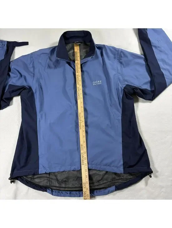 Cycling Windbreaker Jacket Gore Bike Wear XXL Fits Like X Blue Waterproof - Picture 6 of 12